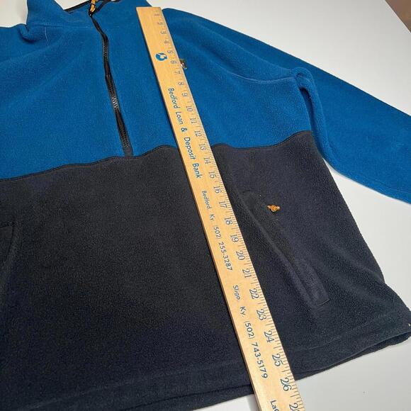L.L.Bean Men’s XL Blue & Black Fleece Pullover Jacket – Recycled Polyester - Picture 3 of 7